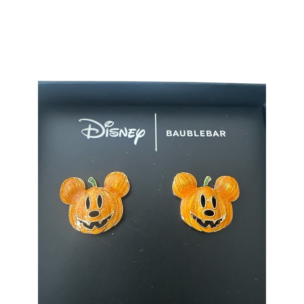 New BaubleBar x Disney Halloween Mickey Mouse Pumpkin Patch Earrings‎ Disney